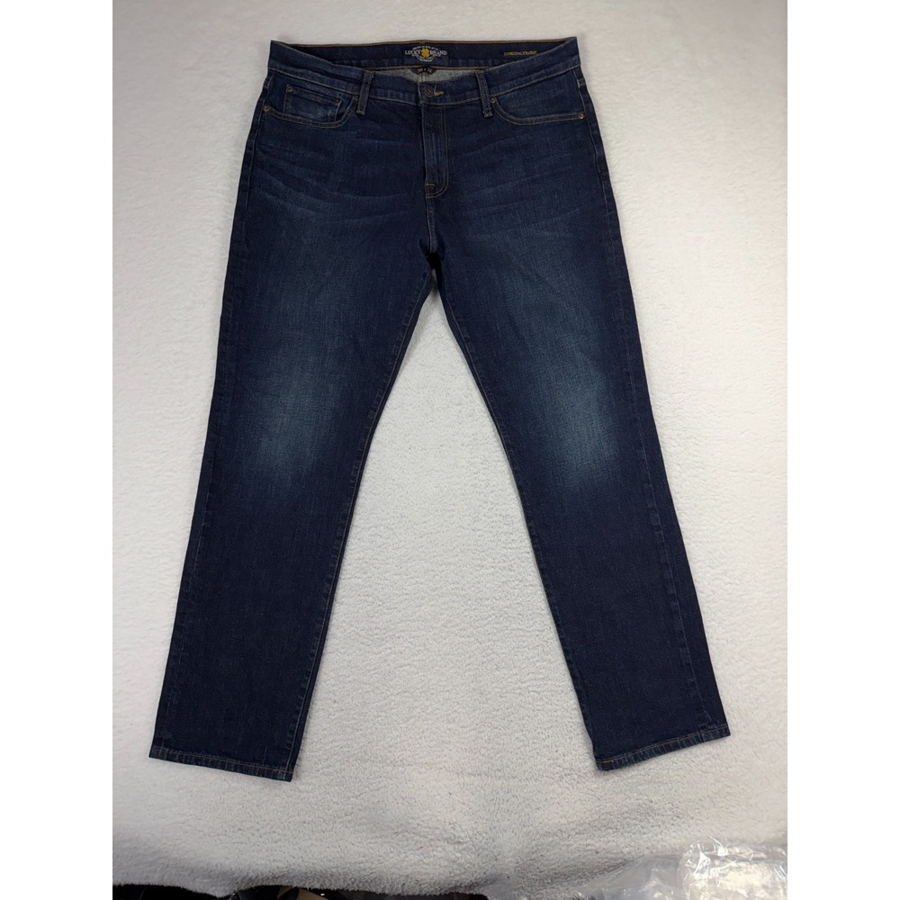 Lucky Brand 221 Original Straight Dark Wash Mens 36x32 (38x32.5) Russian Gulch